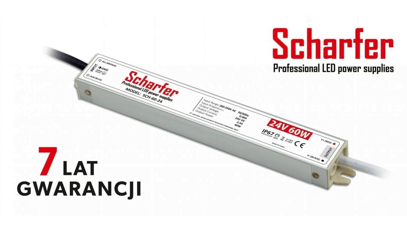 

Zasilacz led hermetyczny 24V 60WScharfer 7Y