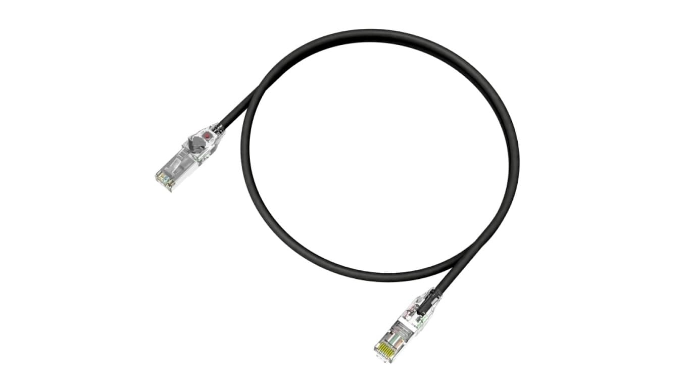 

Patchcord U/FTP kat.6A LSOH kabel sieciowy LAN 2x RJ45 czarny z wbudowaną identyfikacją LED 2m WireArte