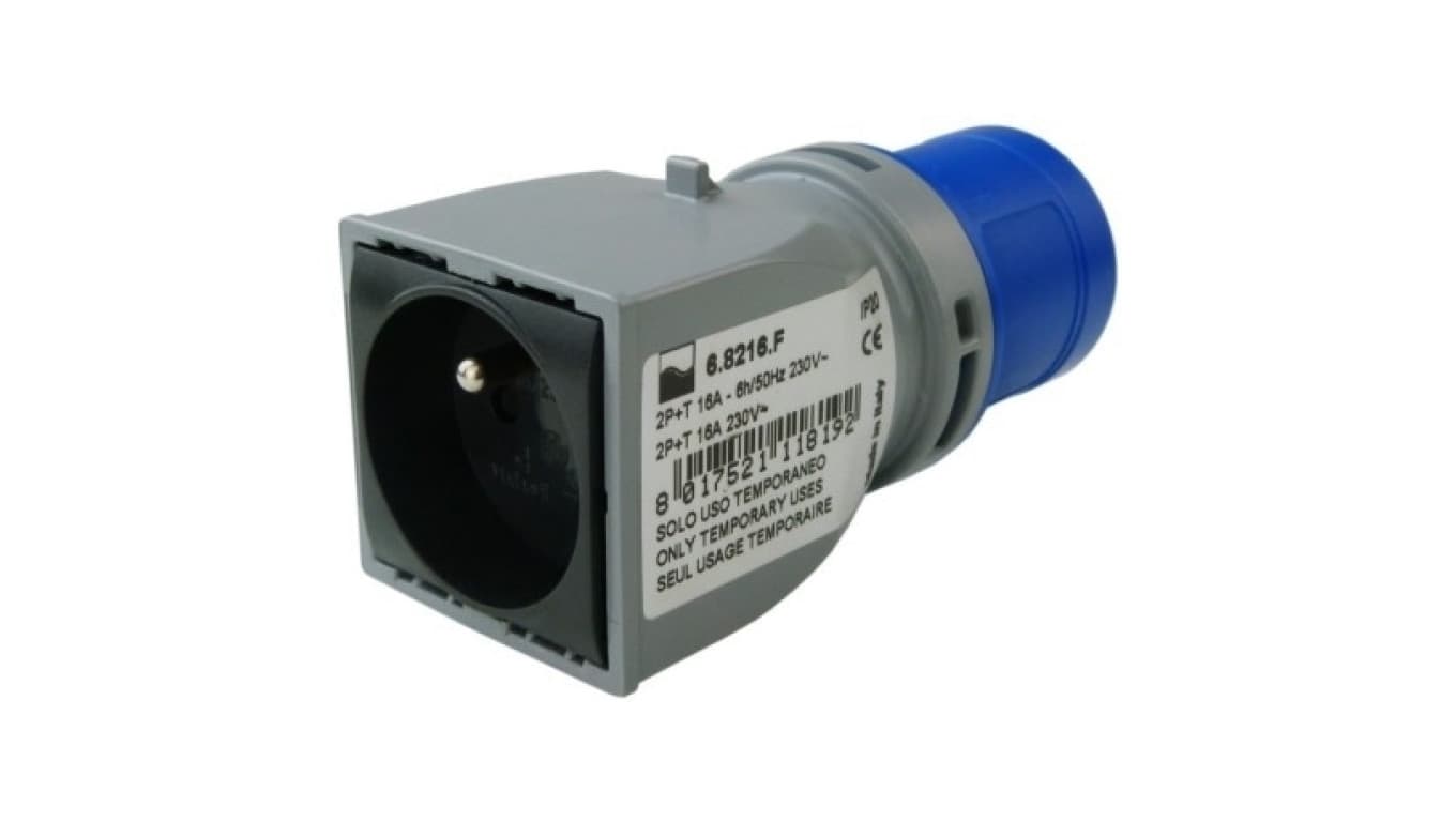 

Adapter kempingowy CEE 16A na 230V przejściówka 6.8216.F M-L 8192