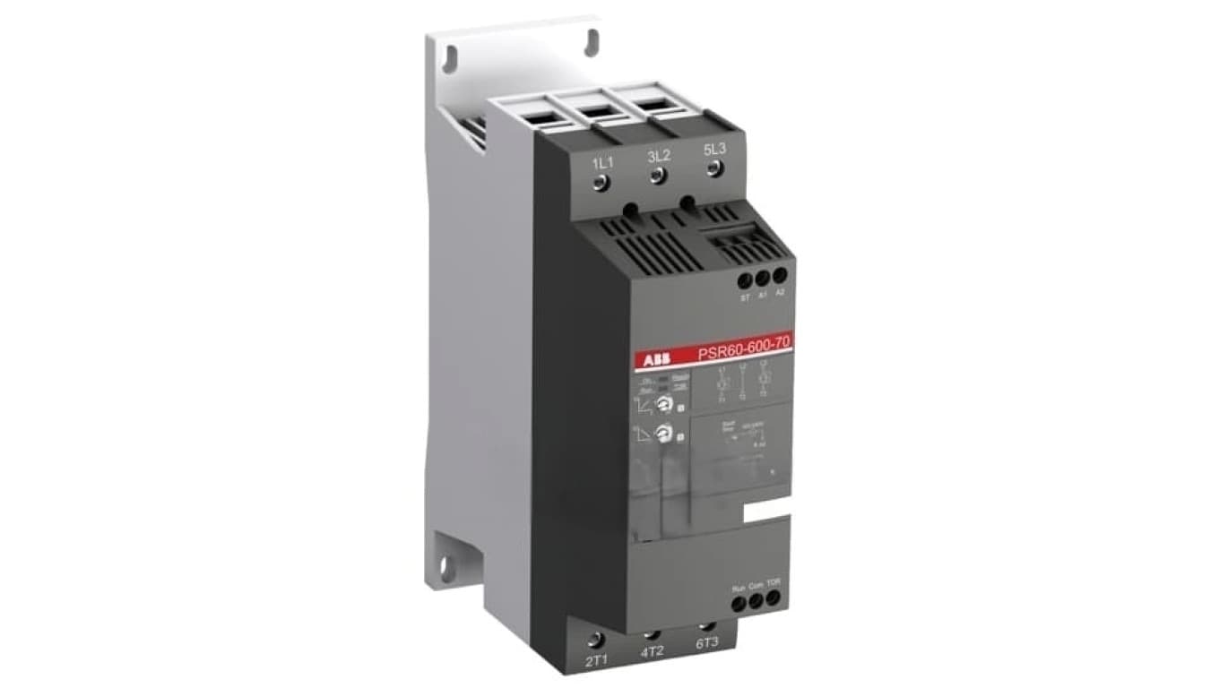 

ABB SOFTSTART 208-600VAC PSR60-600-70 30KW 60A/ IP20/100-240VAC