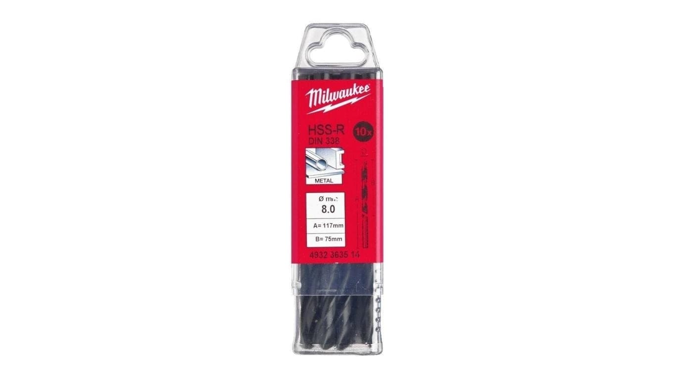 

Wiertło do metalu HSS-R walcowane 8x75/117mm Zestaw 10szt MILWAUKEE