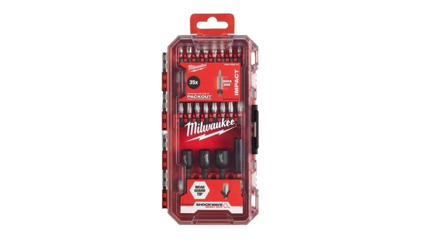 

Zestaw wytrzymałych udarowych bitów nasadek 35szt. Shockwave Impact Duty Milwaukee