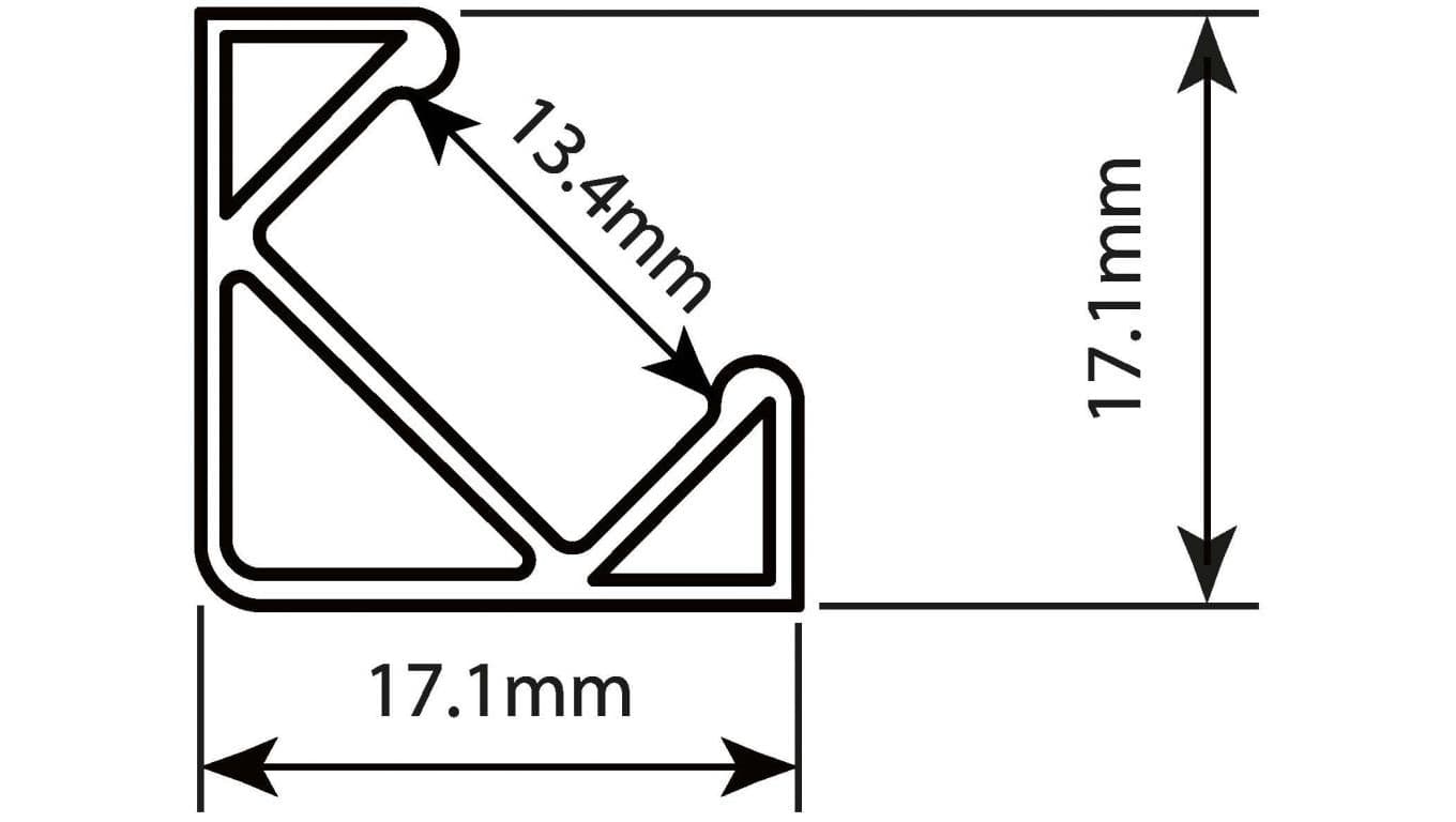 

Profil led Corner 3m BL