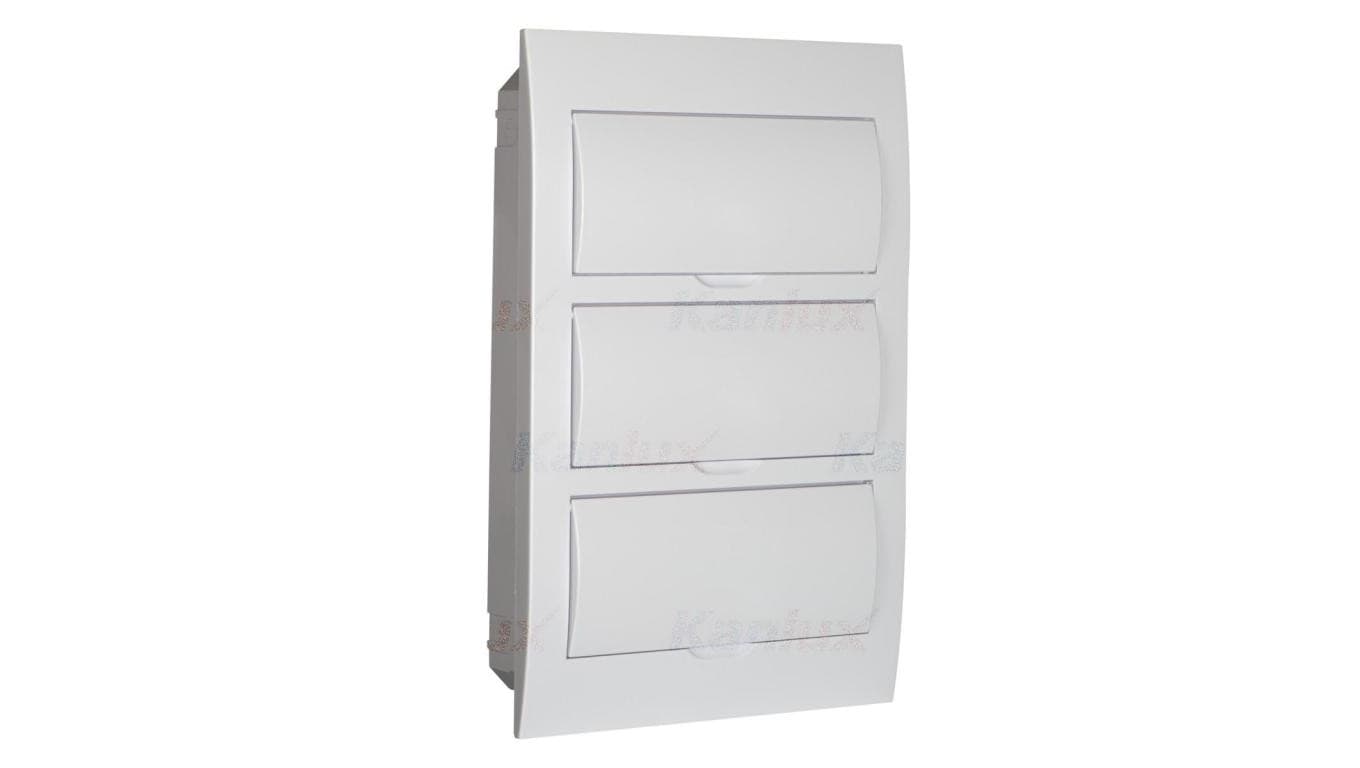 

Rozdzielnica modułowa 3x12 podtynkowa IP40 IK06 N+PE II klasa drzwi białe DB312F 3X12P/FMD-P biała 36422