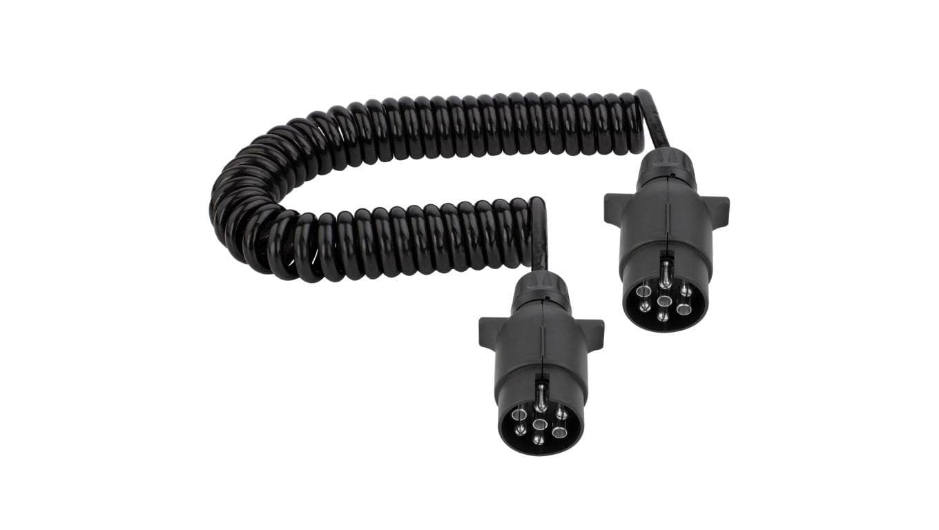 

Przewód spiralny QLY-s kabel do przyczepy zakończony zalewanymi wtykami 7-pin 12V 3m