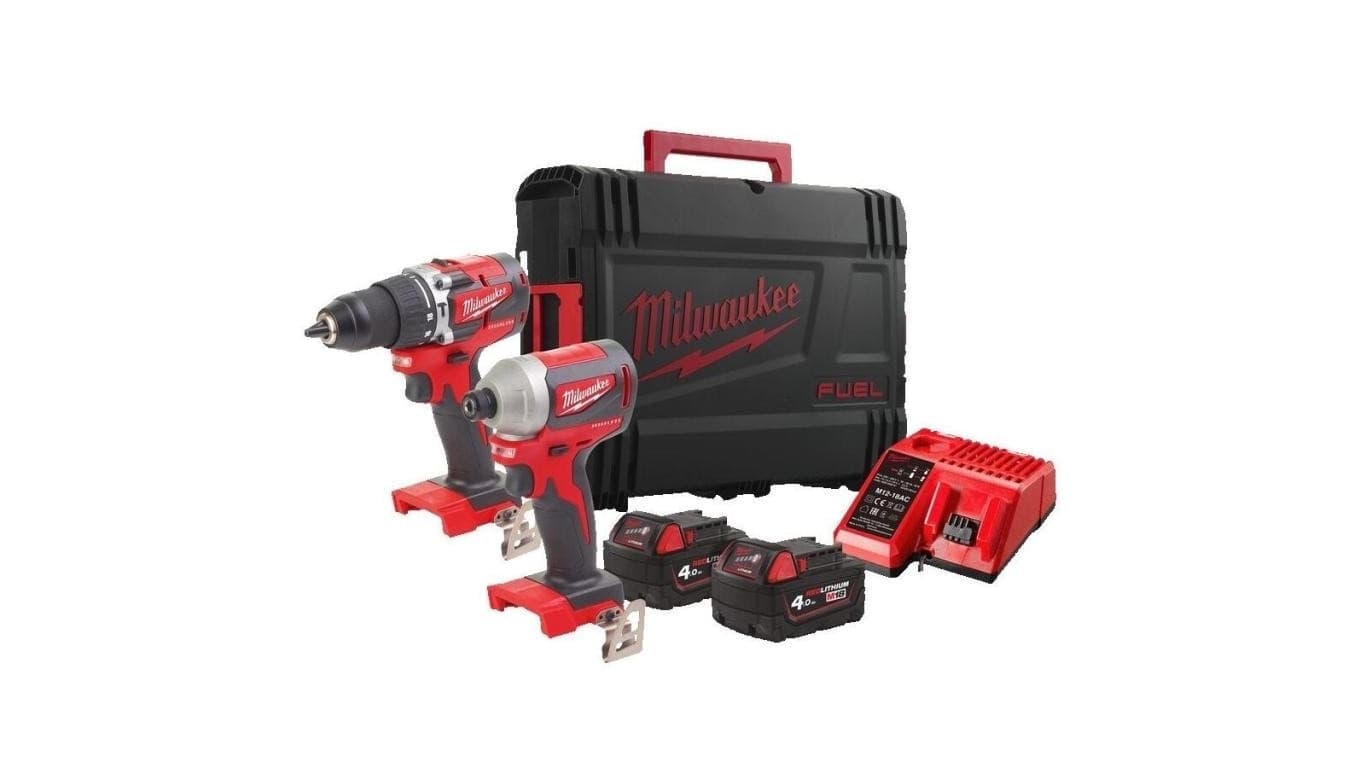 

Zestaw 2 narzędzi akumulatorowych M18 FUEL + akcesoria POWERPACK MILWAUKEE CBLPP2A-402C w walizce