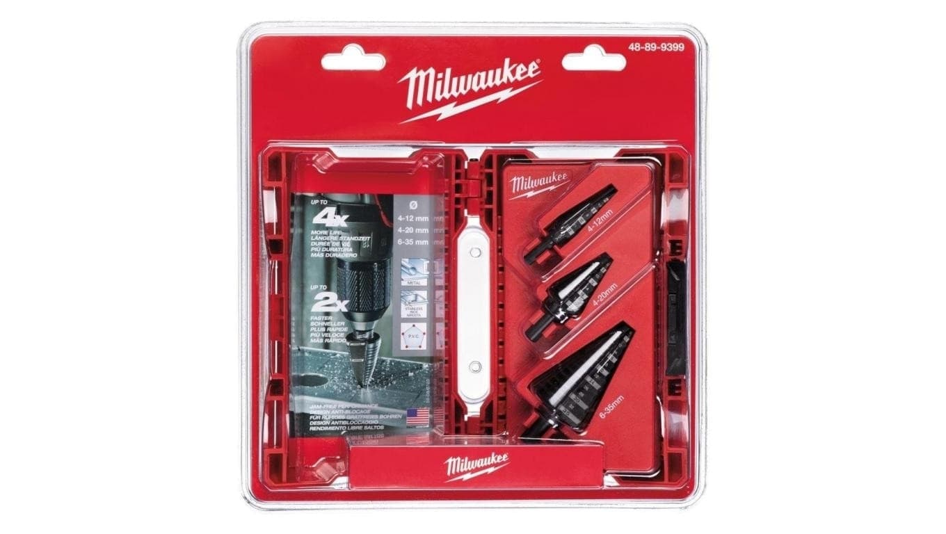 

Zestaw wierteł wielostopniowych do metalu 4-12 mm, 1,4-20 mm, 6-35 mm MILWAUKEE