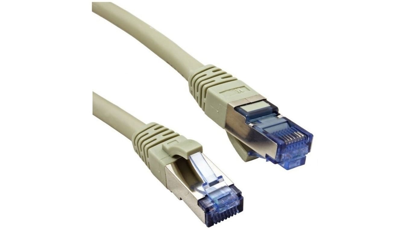 

Patchcord S/FTP kat.6A PiMF kabel sieciowy LAN 2x RJ45 linka PoE szary 0,25m