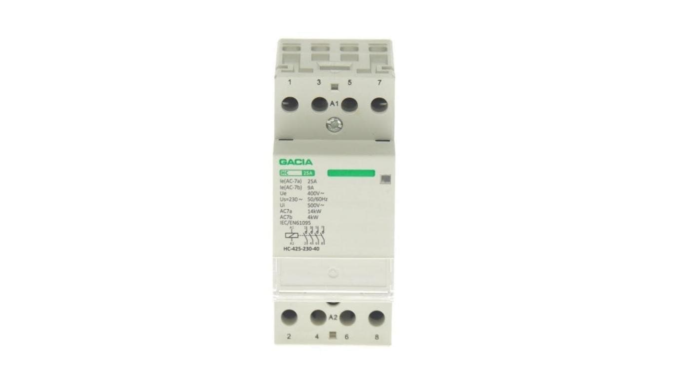 

STYCZNIK MODUŁOWY INSTALACYJNY 3F 25A 4Z 4NO 230V