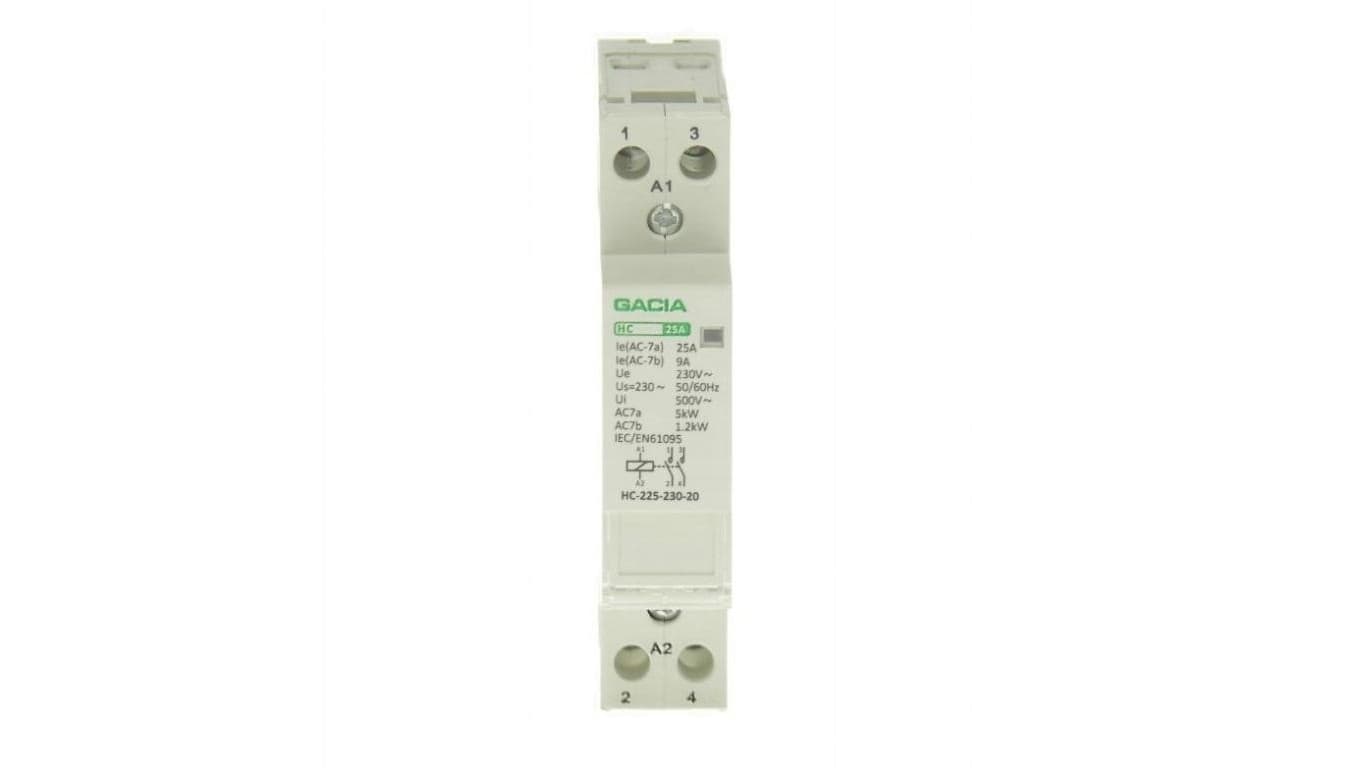 

STYCZNIK MODUŁOWY INSTALACYJNY 1F 25A 2Z 2NO 230V