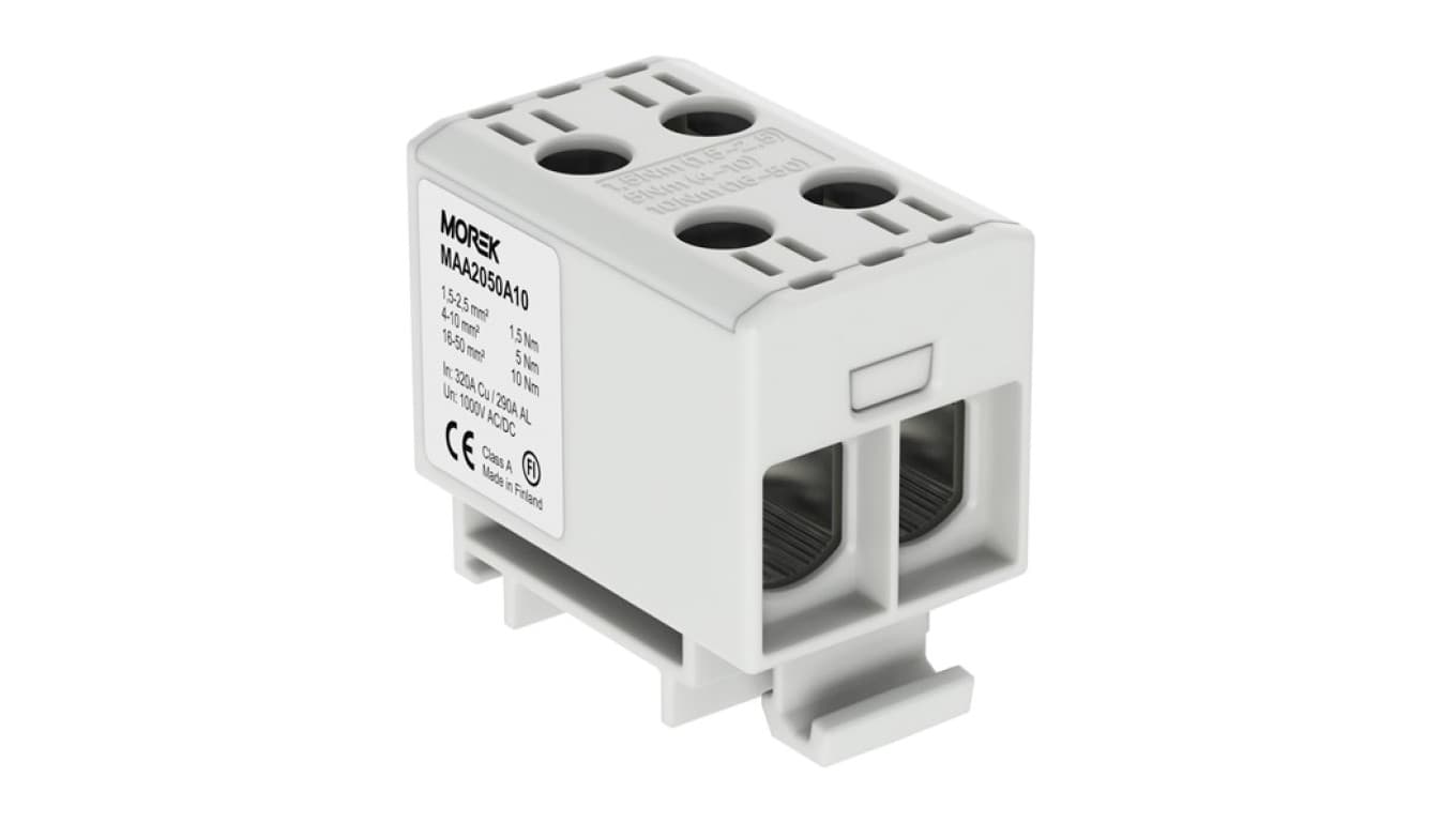 

Złączka OTL50-2 kolor szary 2xAl/Cu 1,5-50mm2 1000V Zacisk uniwersalny MAA2050A10