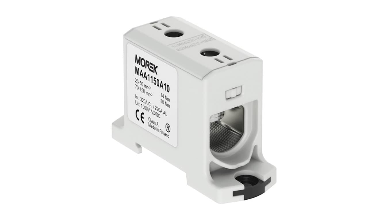 

Złączka OTL150 kolor szary 1xAL/CU 25-150mm2 1000V Zacisk uniwersalny MAA1150A10