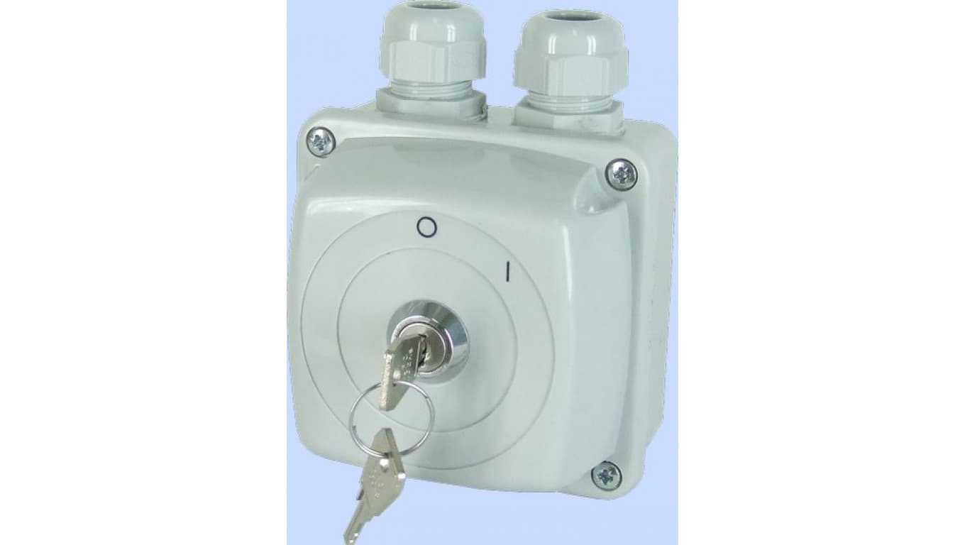 

Łącznik krzywkowy 0-I 16A 3P załączany kluczykiem w obudowie IP44 Łuk E16-13z/z 951680