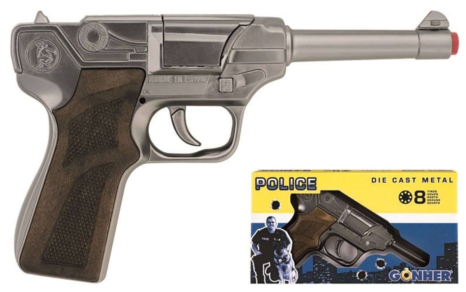 

Pistolet policyjny GONHER 124/0 metalowy
