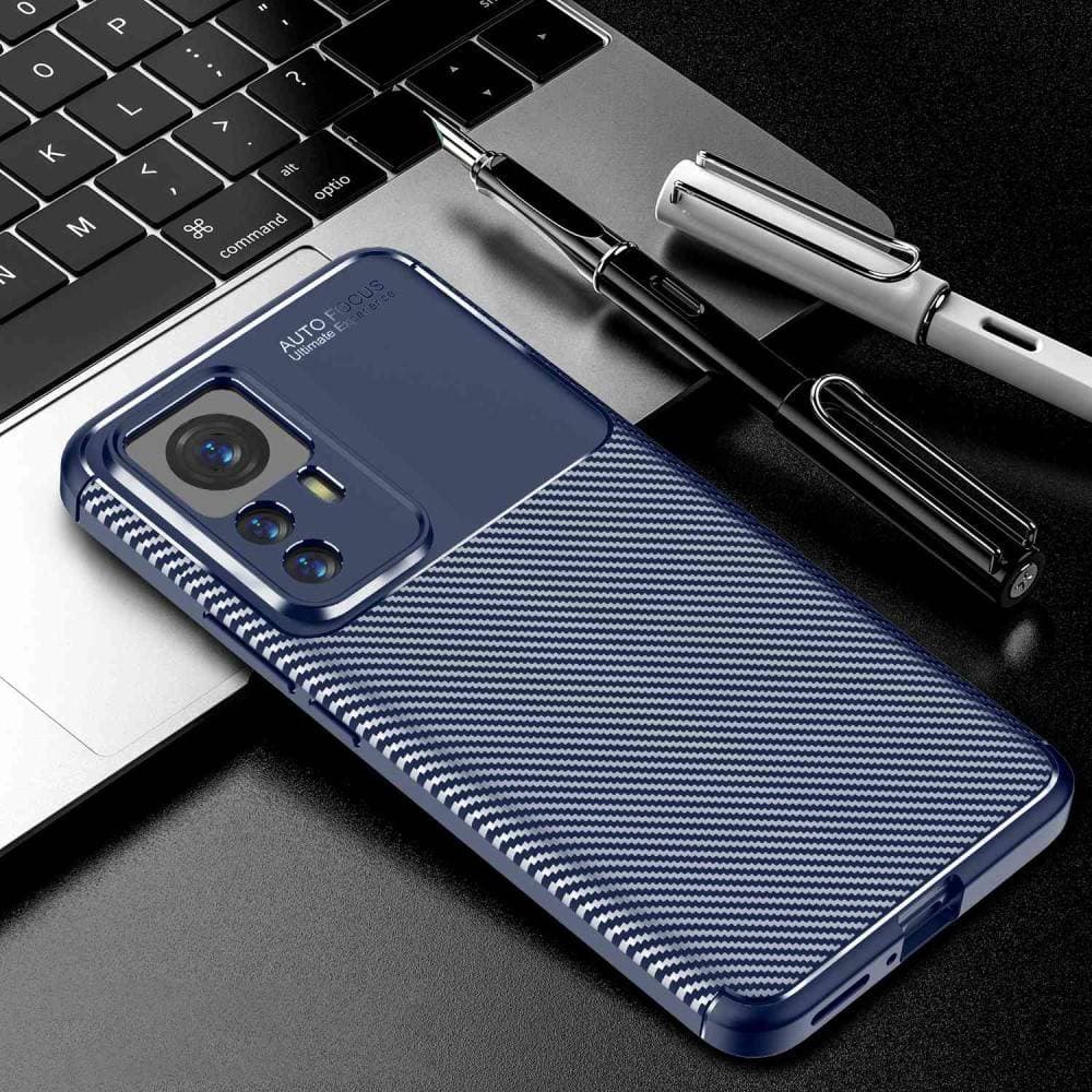 

Etui XIAOMI 12T / 12T PRO Pancerne Shockproof Nexeri Carbon Fiber niebieskie