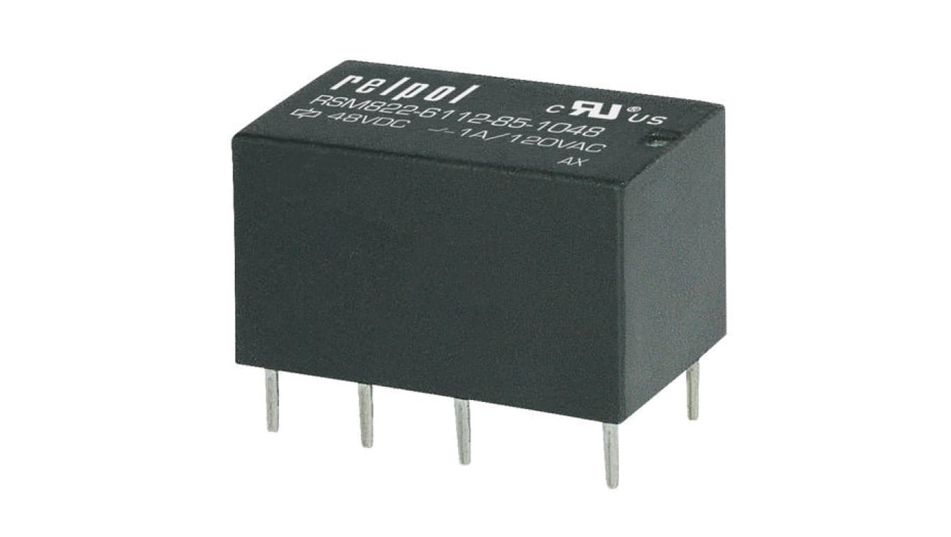 

Przekaźnik subminiaturowy 2P 12V DC 2A/24V DC cewka czuła RSM822-6112-85-S012 2611734