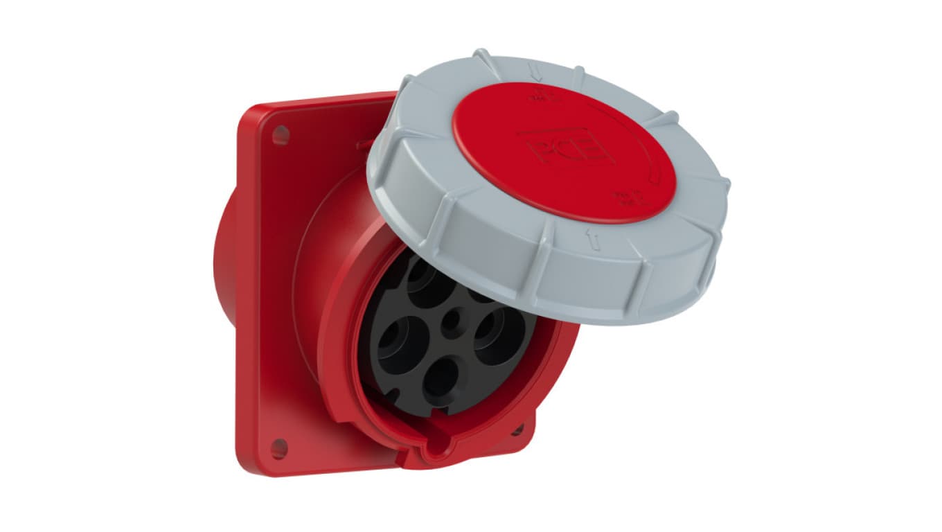 

Gniazdo tablicowe skośne 125A 5P 400V czerwone IP67 POWER TWIST 445-6
