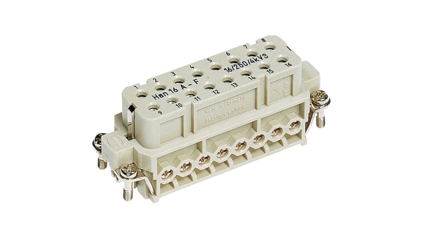 

Złącze śrubowe (wkład) (0,75-2,5 mm2) 16+PE żeńskie 250V 16A Han A 09200162812, 0.75-2.5 mm2) 16+pe żeńskie 250v 16a han a 0920016281