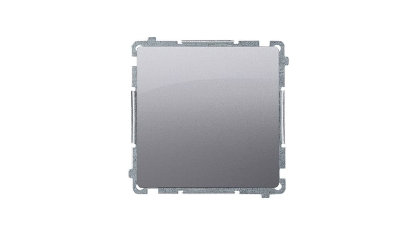 

Simon Basic Przycisk pojedynczy bez piktogramu 10AX 250V inox metalizowany BMP1.01/21