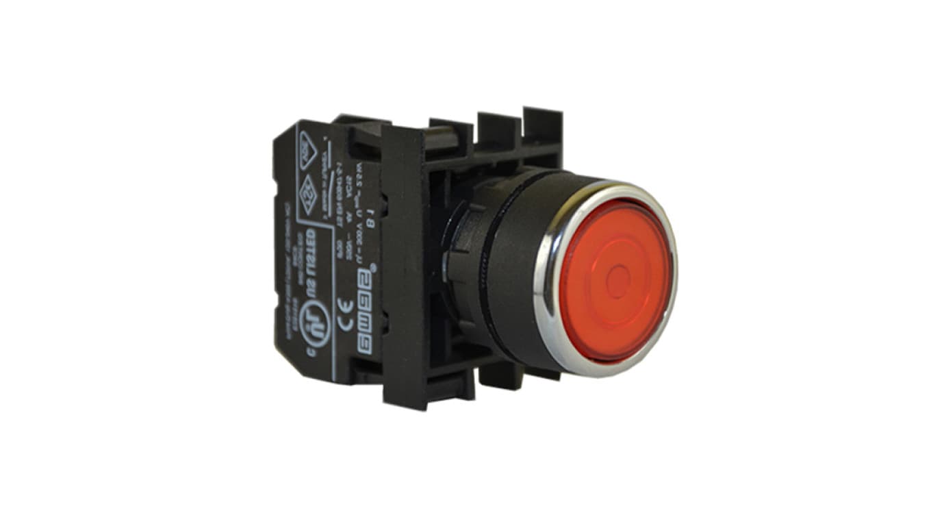 

Przycisk sterowniczy kryty, stabilny, 1NC, czerwony T0-B200FK