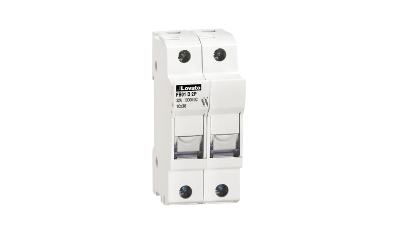 

Podstawa bezpiecznikowa DC PV 2P 32A 1000V 10x38mm FB01D2P