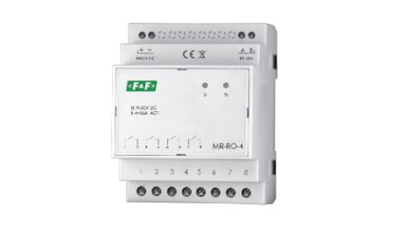 

Moduł rozszerzeń wyjść Przekaźnikowych 4Z 16A z wyjściem MODBUS RTU MAX-MR-RO-4