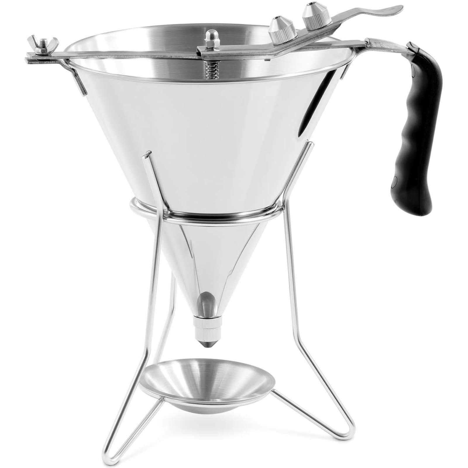

Dozownik lejek pistolet do sosów polew stalowy + stojak 3 dysze 1.8 l