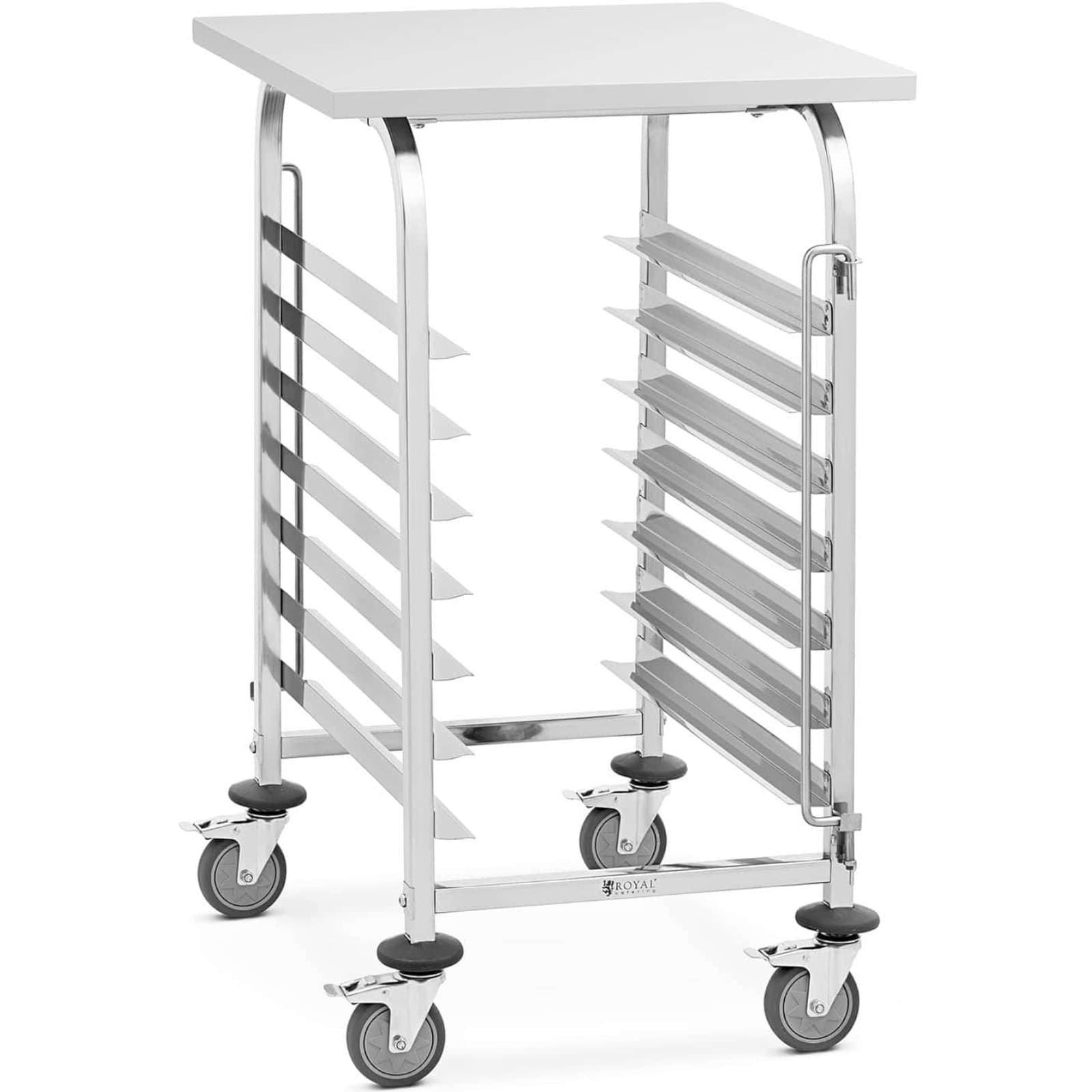

Wózek kelnerski cateringowy z półką do transportu 7 tac 60 x 60 cm z półką