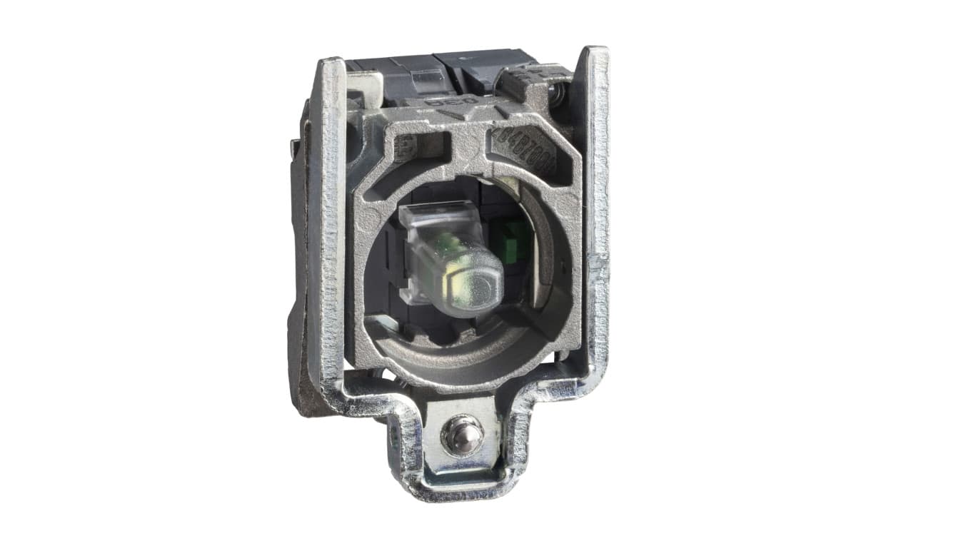 

Zestaw świetlny biały z korpusem/kołnierzem mocującym zinteg. LED 24V 1NO+1NC ZB4BW0B15
