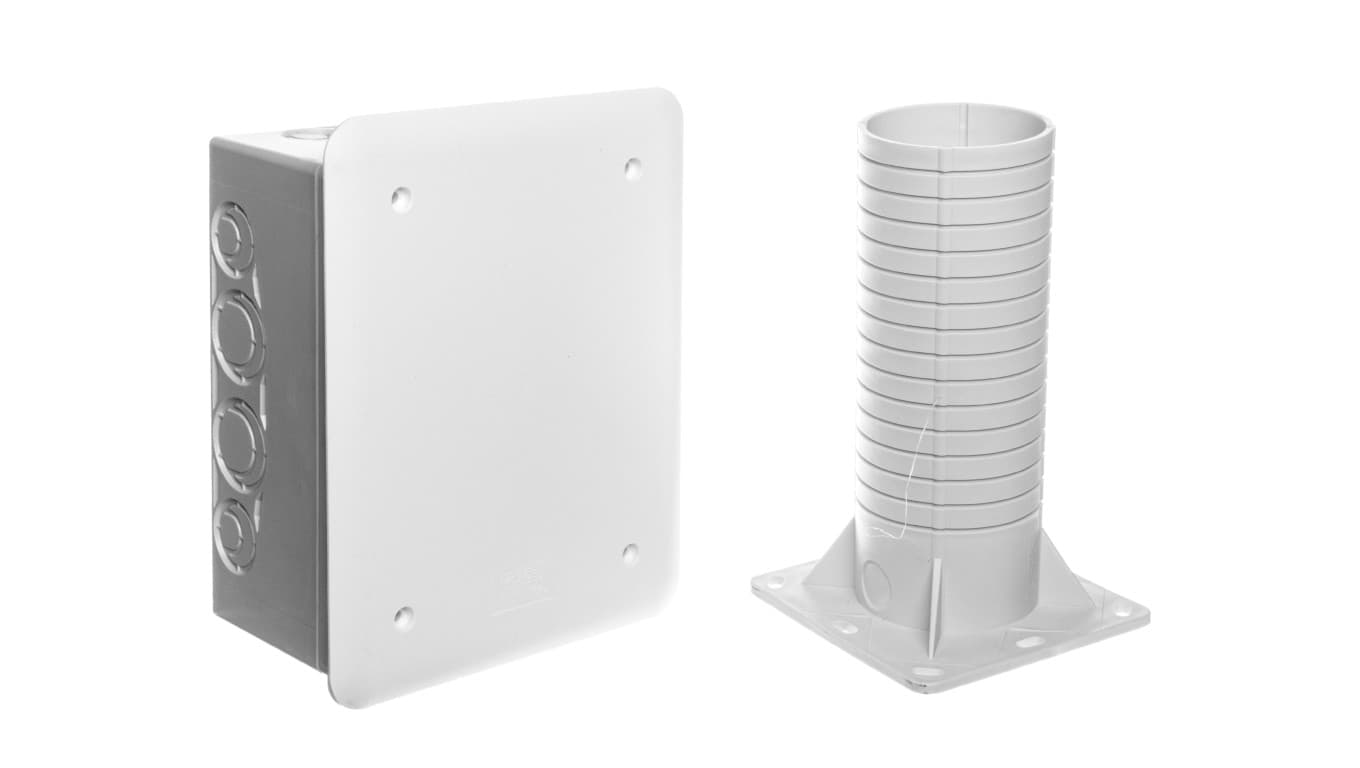 

Puszka elektroinstalacyjna do dociepleń z nośnikiem oraz wiekiem 196x156x146 KUZ-VI KB