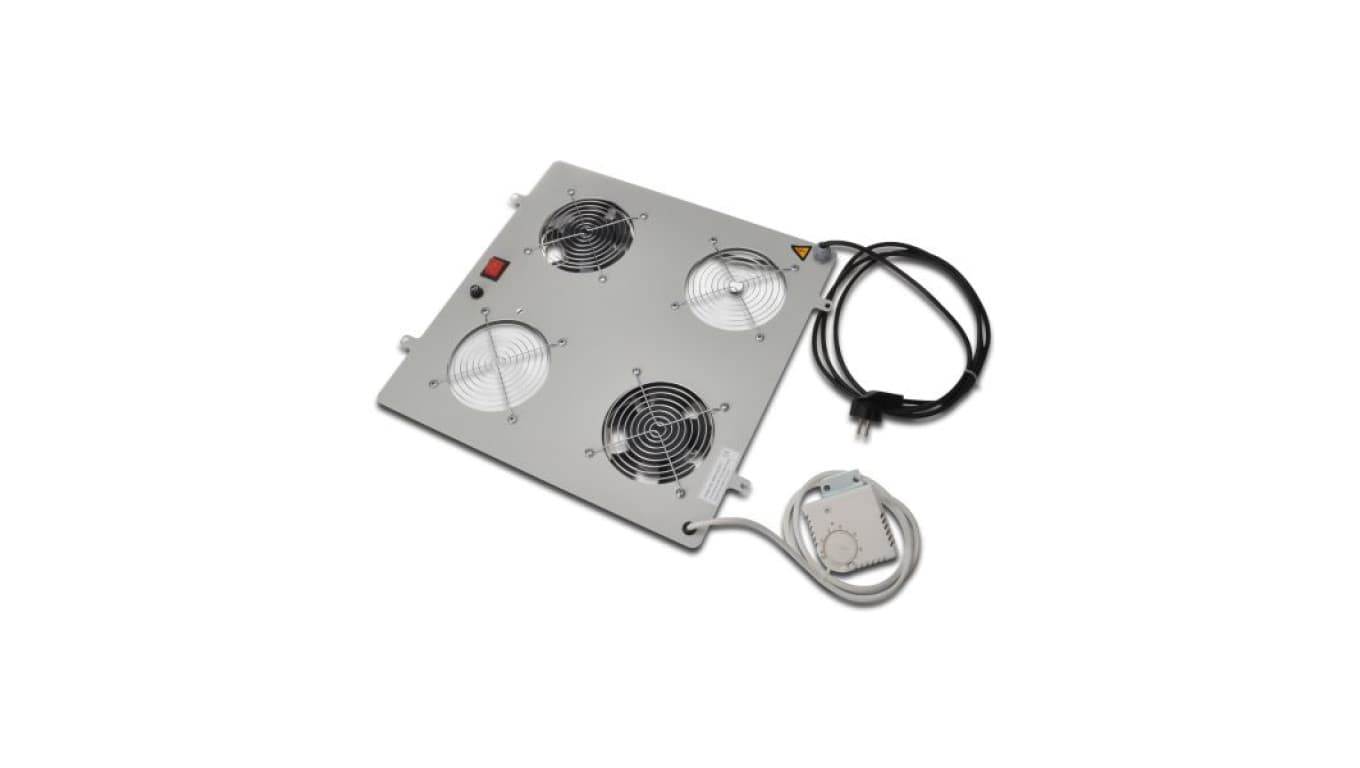 

Panel wentylacyjny do szaf 19 cali DIGITUS Basic oraz Hyper 2xW m/sufit term. szary DN-19 FAN-2-N