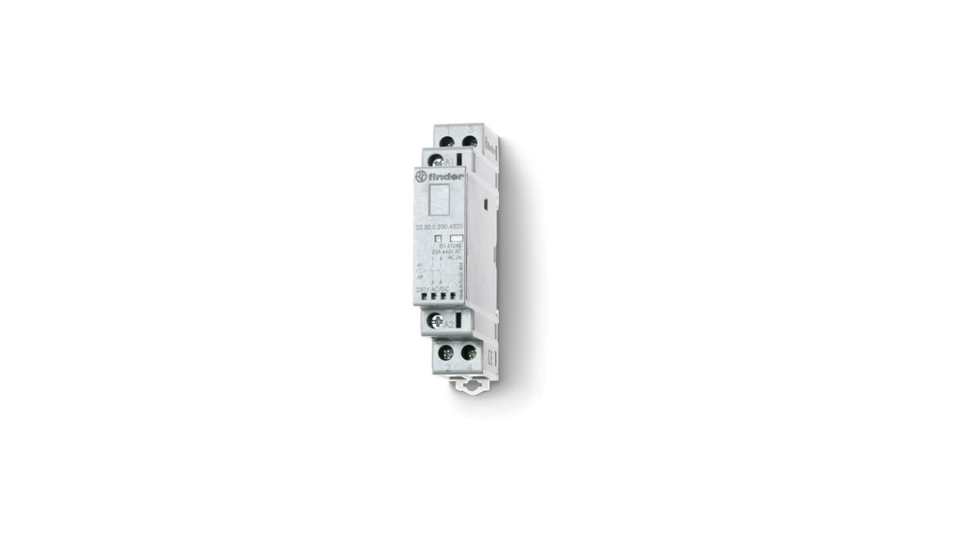

Stycznik modułowy 2Z 25A 230V AC/DC, wskaźnik zadziałania + LED, 17,5mm 22.32.0.230.4320