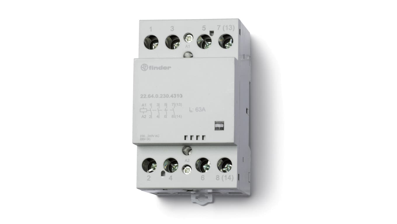 

Stycznik modułowy 3Z 1R 63A 230 AC/DC wskaźnik zadziałania 22.64.0.230.4710