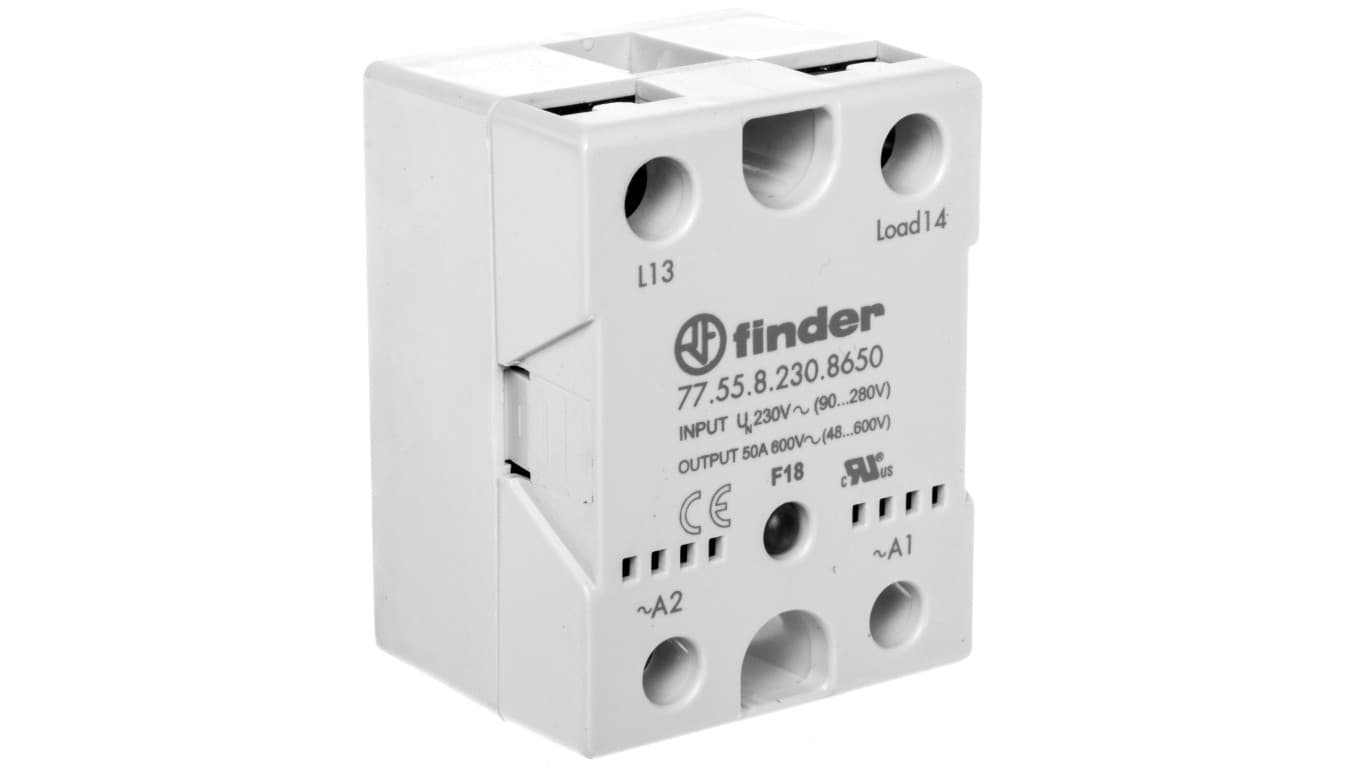 

Przekaźnik SSR 1Z 50A 48-600V AC załączanie w zerze, sterowanie 230V AC 77.55.8.230.8650