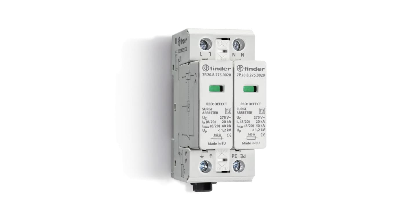 

Ogranicznik przepięć C typ 2 In 20kA Up1,2kV 230V AC, 2xwarystor (L,N-PE) 7P.27.8.275.0020, L/n-pe) 7p.27.8.275.002