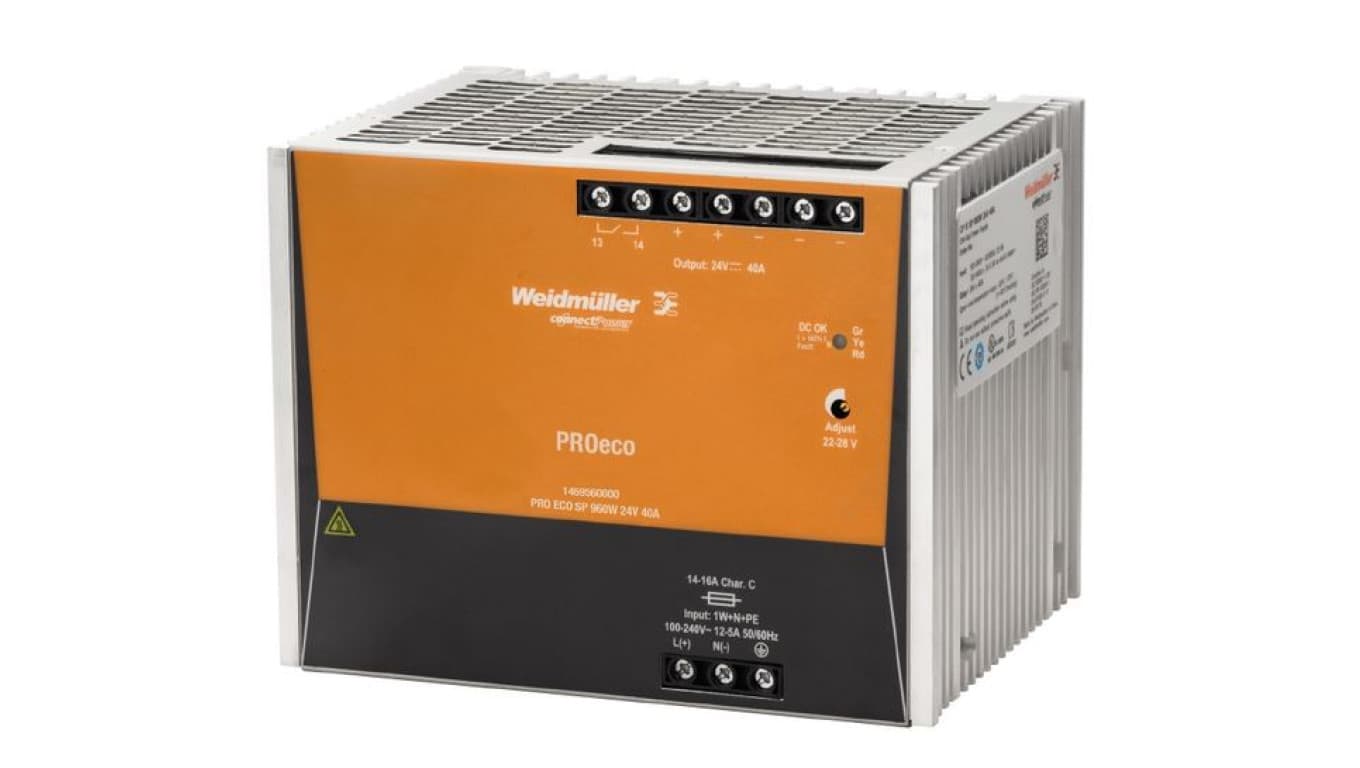 

Zasilacz impulsowy trójfazowy 400-500V AC/ 24V DC 40A 960W PRO ECO3 960W 24V 40A 1469560000