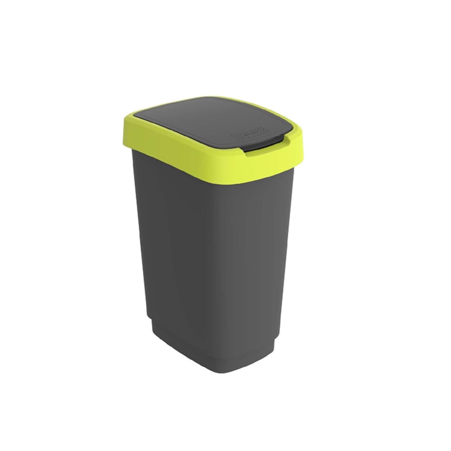 

Kosz na śmieci swing Rotho Twist 50L czarno-limonkowy