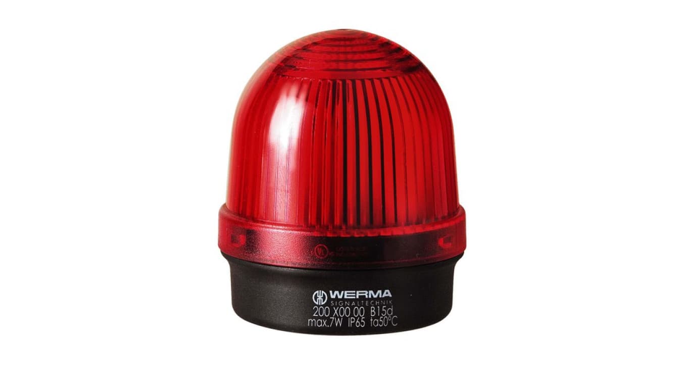 

Lampa ze światłem ciągłym czerwona 12-240V AC/DC IP65 200.100.00