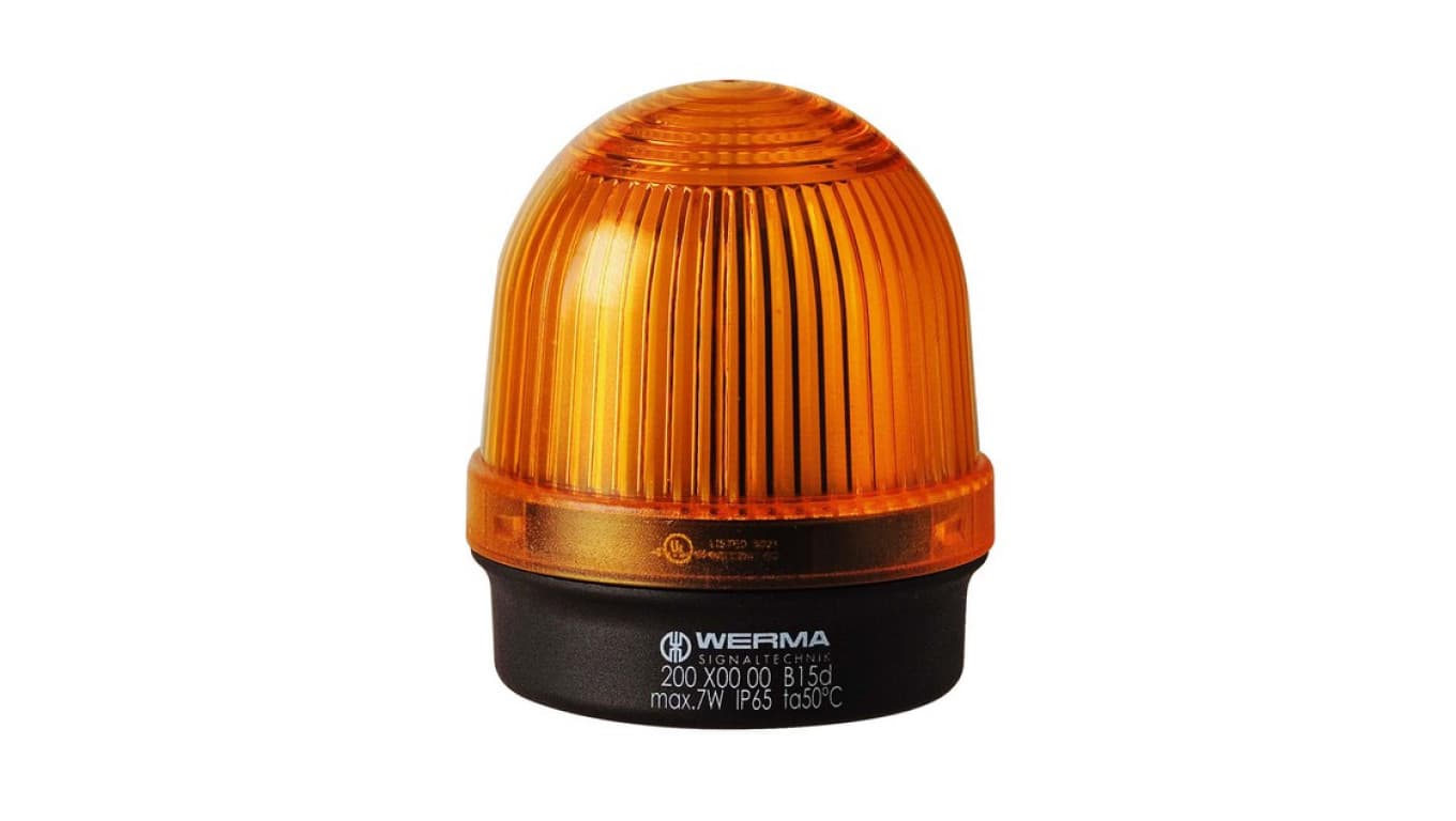 

Sygnalizator świetlny żółty 12-240V AC/DC stały IP65 200.300.00