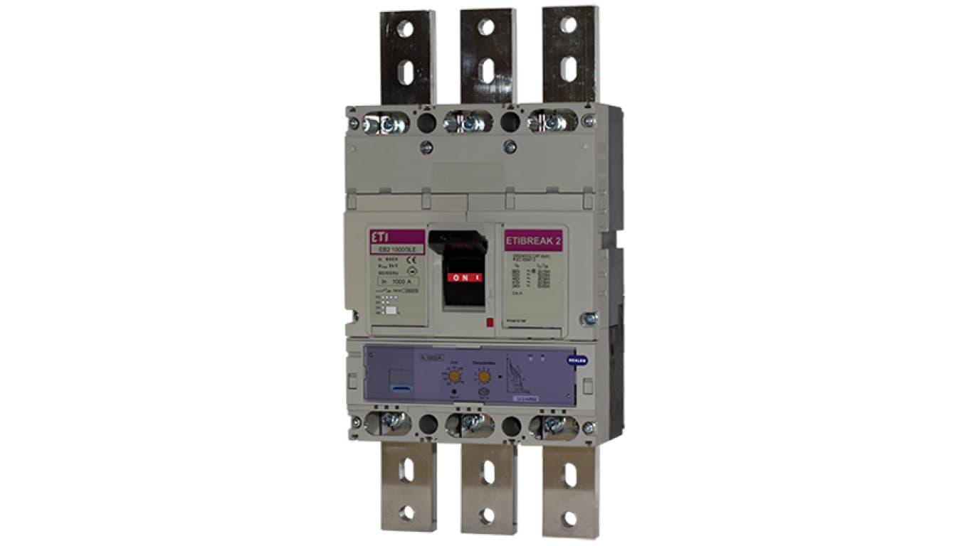 

Wyłącznik kompaktowy 3P 1000A 50kA /wyzwalacz elektroniczny/ EB2 1000/3LE 004672210