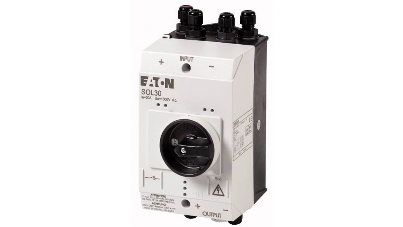 

Rozłącznik izolacyjny PV 2P 30A DC 2 stringi M12 SOL30/2MV 120926