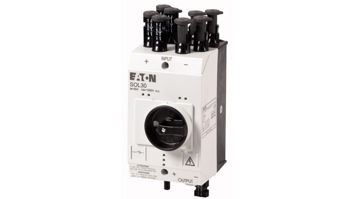 

Rozłącznik izolacyjny PV 2P 30A DC 4 stringi MC4 SOL30/4MC4 120923