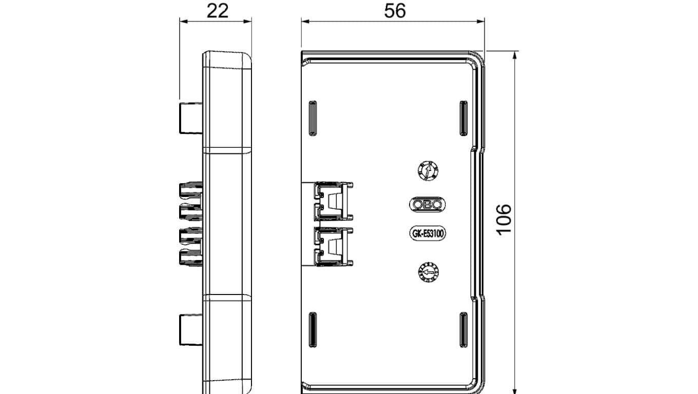 

Końcówka kanału RAPID 45-2 53x100 GK-E53100RW biała 6113110