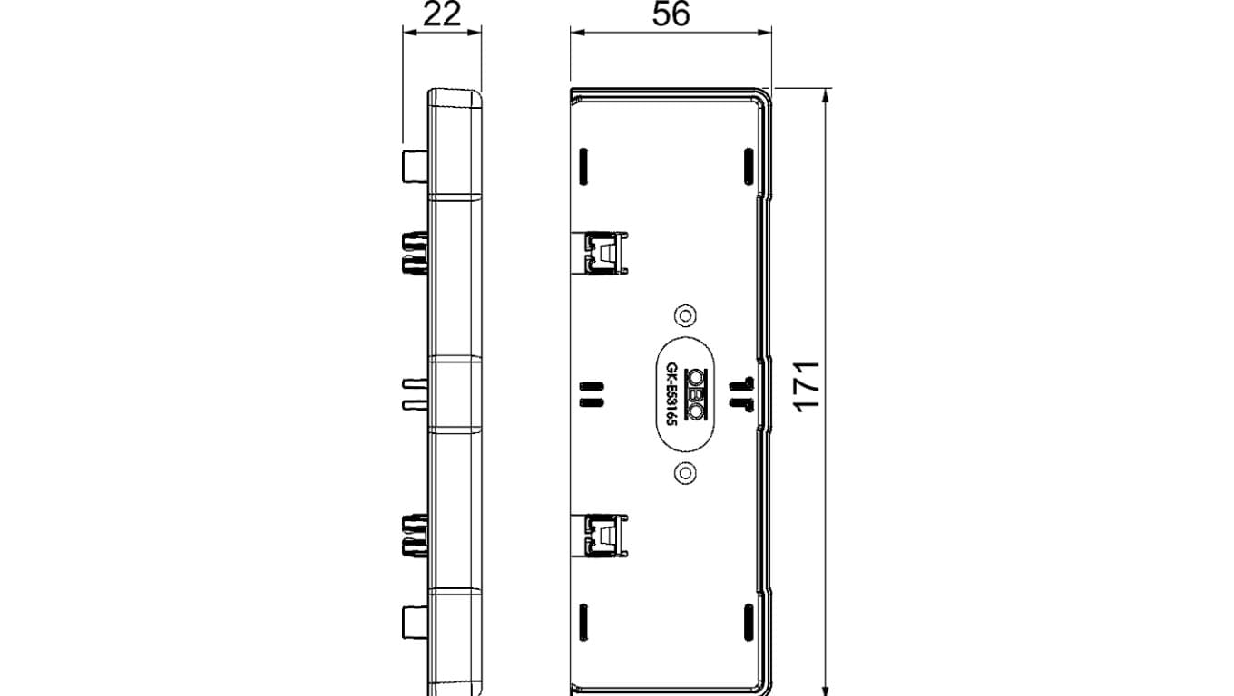 

Końcówka kanału RAPID 45-2 53x165 GK-E53165RW biała 6113470