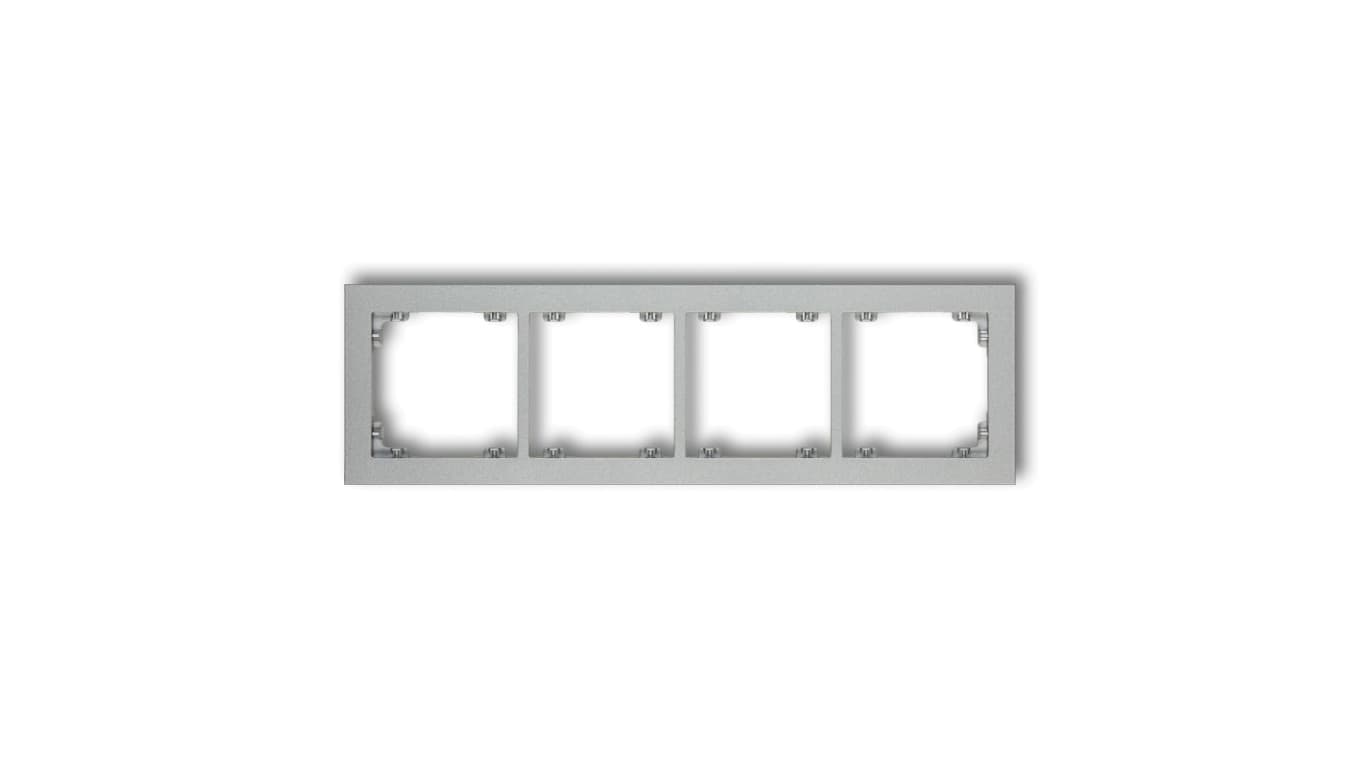 

DECO Ramka poczwórna srebrny metalik 7DR-4