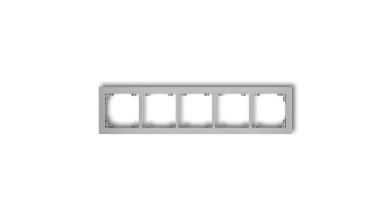

DECO Ramka pięciokrotna srebrny metalik 7DR-5
