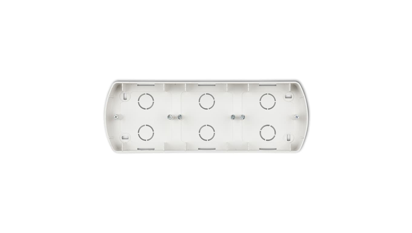 

TREND Puszka montażowa pozioma potrójna biały PTH-3