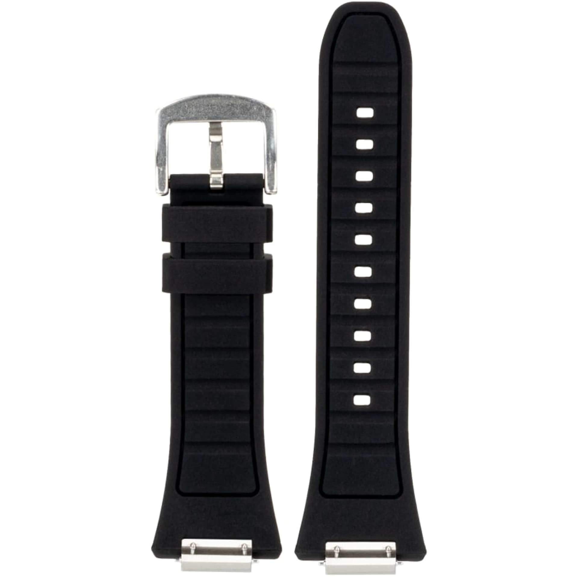 

Ralph Giallo Pasek do etui na Apple Watch czarny ze srebrną sprzączką - silikonowy