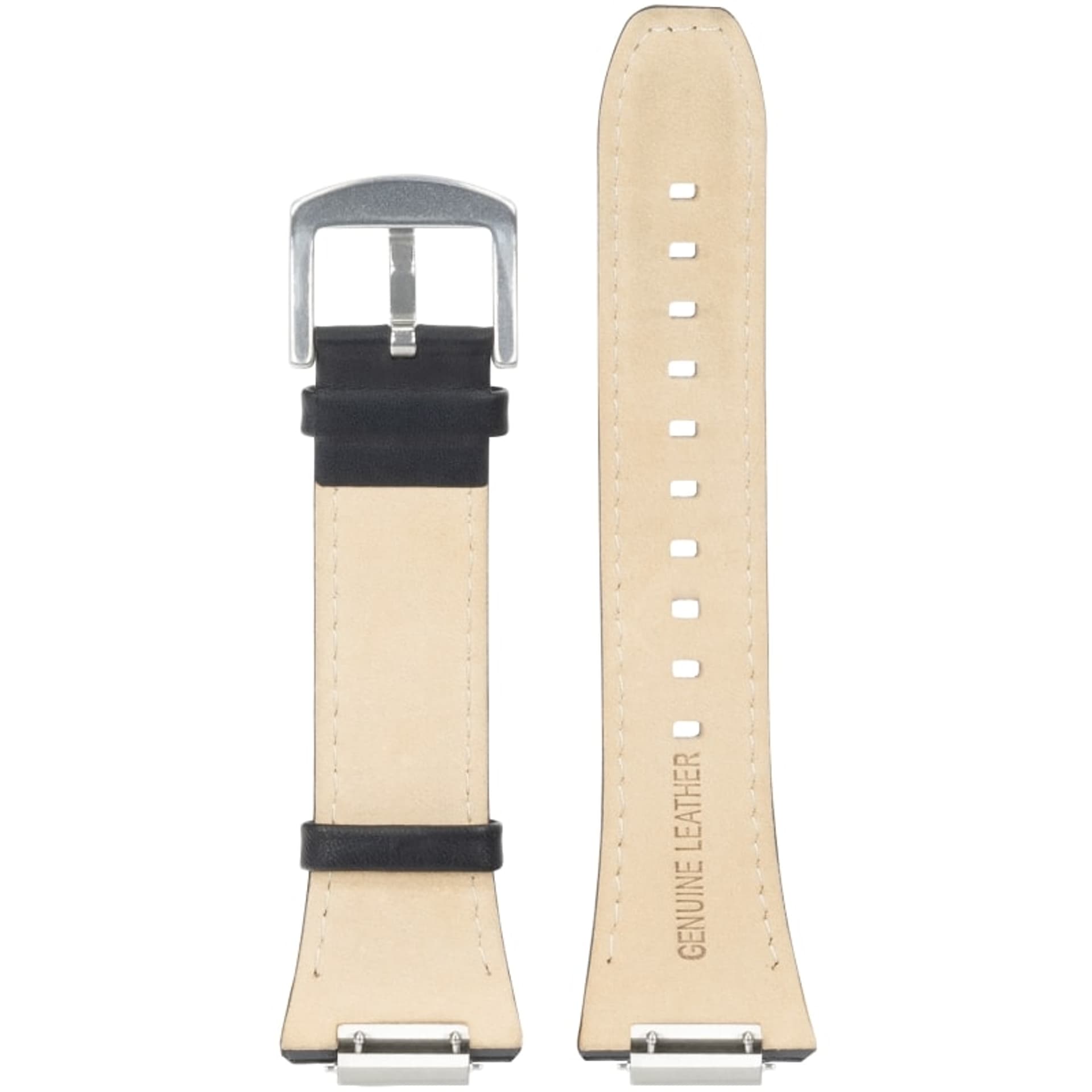 

Ralph Giallo Pasek do etui na Apple Watch czarny ze srebrną sprzączką - skórzany