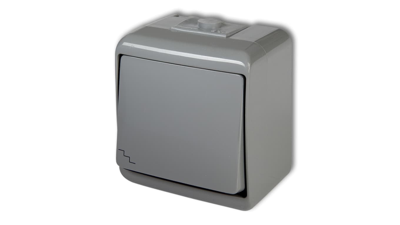 

JUNIOR Łącznik schodowy popielaty IP54 10WHE-3